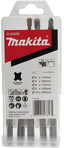 COFFRET MAKITA DE 5 FORETS SDS-PLUS 2 TAILLANTS MAK 2 - D-61678