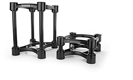 IsoAcoustics Iso-Serie mit Lautsprecherstativen, schwingungsdämpfend, mit Einstellbarer Höhe und Neigung: Iso-155 (15,5 x 19 cm) Paar