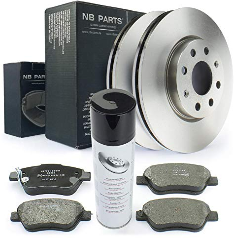 NB PARTS Bremsscheiben 257 mm Bremsbeläge vorne Bremsenreiniger passend für Opel Adam M13 Corsa D