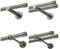 MDEKOR Gardinenstange 280 cm zweiläufig | Vorhangstange für die Wandmontage Silber Grau aus Metall | Gardinenstangenset Ø 19mm | Endkappe