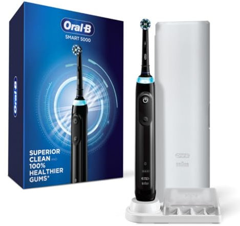 Oral-B Pro 5000 Smartseries Electric Toothbrush with Bluetooth Connectivity, Black Edition (Powered.