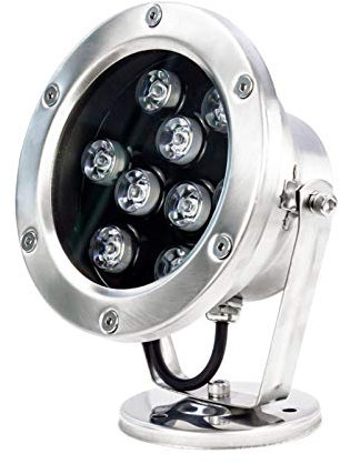 Faretto Subacqueo Angolo Regolabile A 360° 24V Faretti Piscina IP68 Impermeabile Acciaio Inossidabile Luci LED per Piscina Fuori Terra All'aperto, Giardino, Piscina, Fontana