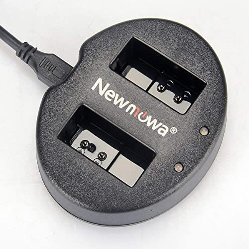Newmowa Double USB Chargeur pour Nikon EN-EL20 et Nikon 1J1, 1S1,COOLPIX A, 1J3, Nikon 1 AW1