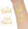 20 Pcs Team Bride Tattoos Gold 2 x Braut & 18 x Team Braut Temporäre Tattoos für Bachelorette Partydeko Junggesellinnenabschied Accessoires JGA Frauen Hochzeitsdeko usw.