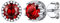 Clou Oreille Argent Femme 925 Grenat 5 mm Petit Boucles d Oreilles Puce Fille Crital Rond Rouge Fonce Pierre Zirconium Naissance janvier Cadeau Soeur Meilleur Amie Mariage Anniversaire