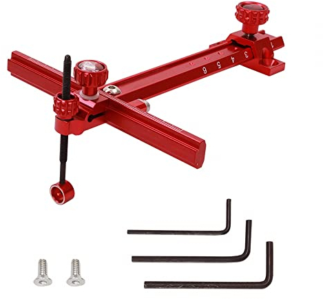 MiOYOOW Bogenschießen Recurve Bogen Zielvisier 6 Zoll T Form Recurve Bogenvisier Feinabstimmung für die Linke und rechte Hand
