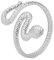 kkjoy Schlangen-Wickel-Fingerring für Damen Herren Vintage Edelstahl Verstellbar Offene Finger Ringe Schmuck für Cocktail Party Halloween (A - Silber)