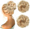 JJstar 2 Stück Haarteil Mit Gummiband, Dutt Haarteil Gelockt Haargummi Mit Haaren Hochsteckfrisuren Haarverlängerung Messy Bun Haarteile für Damen Mädchen Pferdeschwanz