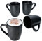 MamboCat Manhattan Nero 4er Set Kaffeebecher I 300 ml I 4 Personen I 4x handgefertigte Tassen mit Henkel I Für Heißgetränke wie Tee, Kaffee & Co. I In schwarzer Kupfer-Optik, matt I Tea-Mug, Coffe-Cup