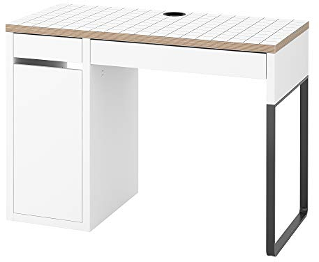 Ikea MICKE Schreibtisch, 105x50 cm, weiß/anthrazit