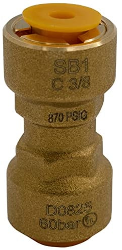 Supplying Demand SB1 3/8 Inch Quick Connect HVAC Brass Coupler Fitting