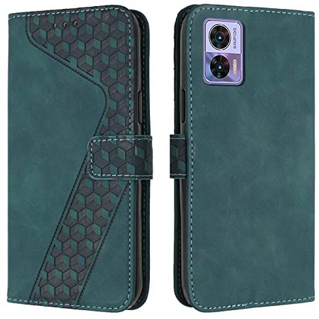 YIRRANZD Coque pour Motorola Edge 30 Neo/Edge 30 Lite, Étui Housse Protection en Cuir PU [Pochette de Portefeuille], Antichoc Etui à Rabat pour Motorola Moto Edge 30 Neo/Edge 30 Lite (Vert)