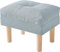 YMYNY Sitzhocker, Ottoman, Fußhocker mit weichem Sitzkissen, große Sitzfläche, 4 verdickte Holzbeine, im Nordischen Stil, für Schlafzimmer, Wohnzimmer, 40 x 29 x 32CM, Hellblau HBD023BL
