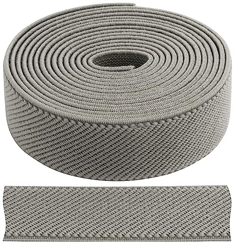AERZETIX – C67354 – Gurtband/flachgewebtes Gummiband 2 m für hosenträger – breite 25 mm – graue Farbe – Hosen, Bekleidung, kurzwaren, nähen, basteln, bekleidungsstoff