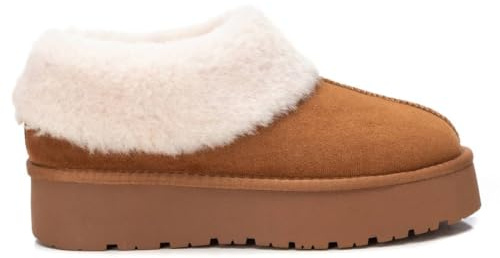 XTI - Hausschuhe Slipper Damen Kamel - Bequeme und vielseitige Schuhe - Casual Mode - Modell 14221103 (Größe 40)