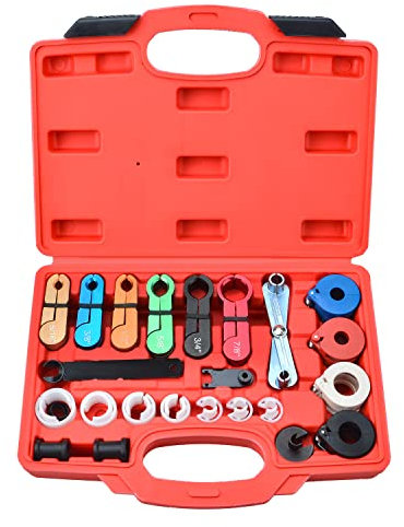 Zoomtools 22pcs Master Quick Disconnect Tool Kit for Automotive AC Fuel Line and Transmission Oil Cooler Line, Include Type Remover, fit for Ford fit for Chevy fit for GM Models