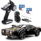Goolsky RC Drift Car, 1/16 Voiture de Dérive 35KM/H RTR Muscle Car Grande Vitesse 2,4GHz 4WD Angel-Eye Lumières LED Cool, Pneus Remplaçables Rechargeable Cadeau pour Enfants Adultes Rouge 2 Piles