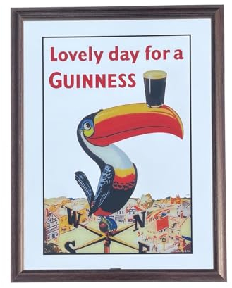 Laurie's Pub and Bar Accessories Grand miroir Guinness Toucan