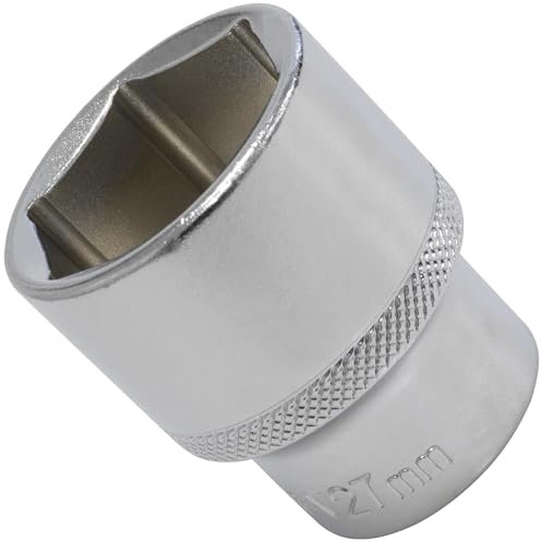 AERZETIX - C70981 - Douille de vissage 1/2 corps 27 mm x 42 mm - clé à cliquet - à empreinte hexagonale 6 pans - en acier CR-V 50BV30 - finition chromée