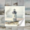 GRAZDesign Fliesenaufkleber Bad & Küche, maritim Leuchtturm Strand Watercolor, Klebefliesen selbstklebend - 15x15cm / 10 Stück