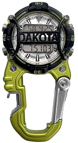 Dakota Digital Cage Clip Bottle Opener, Clip Watch, Travel Alarm Watch with Dial Protection, Alarm, Stopwatch, Outdoor Gifts for Men and Women, Use for Travel, Fishing Hunting, and More, Tactical