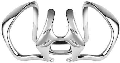 ZS 1 Stück Edelstahl Fake Lippenring, Cyberpunk Non-Piercing Lippenpiercing Eskimo Piercing Lippe Faux Körperpiercing Schmuck Für Frauen Männer (Punk-Zweiteiler)