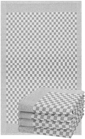 Betz 5er Set 50x100cm Küchentuch Baumwolle Meinor Grubentuch extrem strapazierfähig und saugstark trocknergeeignet - Gastronomiequalität - Geschirrtücher BW schwarz