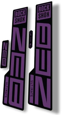 Autocollant de rechange pour fourche compatible avec Rock Shox Zeb Ultimate 2021 Series Violet (brillant)