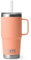 YETI Rambler Straw Mug, Stainless Steel Vacuum Insulated Mug with Stronghold Lid, Lowcountry Peach, 25 oz (739 ml)