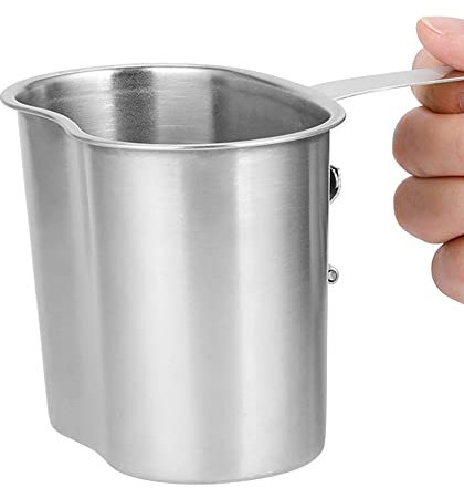 1000ml/600ml Edelstahl Feldflaschen-Set mit Becher und Abdeckbeutel - robustes Kettendeckel für Outdoor Camping, Wandern und Rucksackreisen