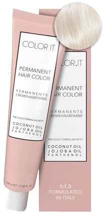 COLOR.IT by BM - Permanente Ansatz Haarfarbe in Salonqualität, 100ml (12.07 Superaufheller Platinblonde Irise, 1er Pack)