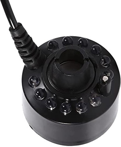 aqxreight 24V Farbwechsel-Luftbefeuchter, Ultraschall-Nebelmacher, Wasserteich-Zerstäuber, Luftbefeuchter mit LED-Vernebler, für Steingarten, Brunnen, Topflandschaft