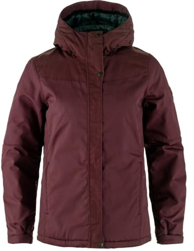 Fjällräven Stina Padded Freizeitjacke Winterjacke Damen beige beige | Wasserabweisendes G-1000® Gewebe mit PrimaLoft® Kunstfaserwattierung. Feste Kapuze. 2 Reißverschlusstaschen.