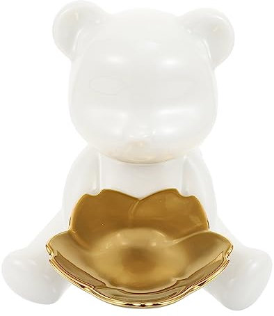 FRCOLOR Décoration De Rangement Céramique Forme Ours Porte-objets Décoratif Pour Bureau Ours Céramique Pour Maison