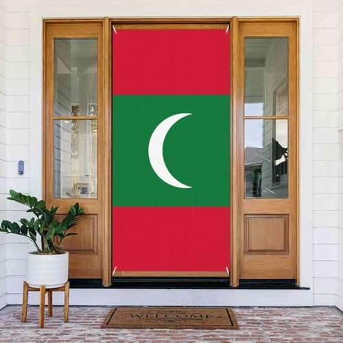 Flagge der Malediven, dekoriertes Banner, bedruckte Türabdeckung, Banner, festlicher Wandbehang für Party-Dekoration