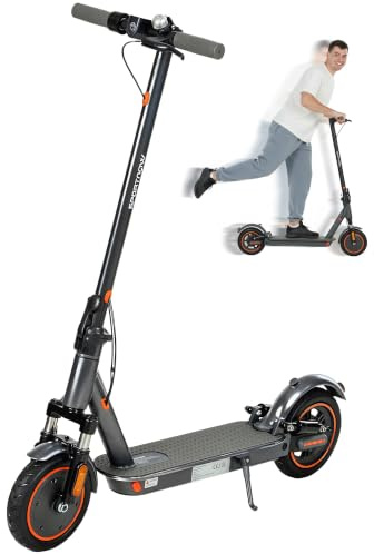 Trottinette électrique SPORTNOW pour adultes avec moteur 350 W, autonomie de 30 km, pneus pneumatiques 8,5 pouces, vitesse maximale de 25 km/h, trottinette pliable avec batterie 36 V 7,8 Ah et double