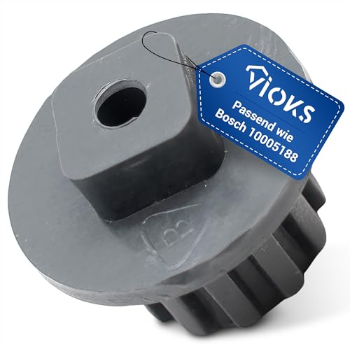 VIOKS Zahnrad für Förderschnecke Fleischwolf Ersatz für Bosch 10005188 | Ritzelrad Förderrad Kupplung Mitnehmer Antriebsmaschine, CompactPower MFW3520W MFW3520G MFW3630A MFW3630I MFW3640A MFW3850B