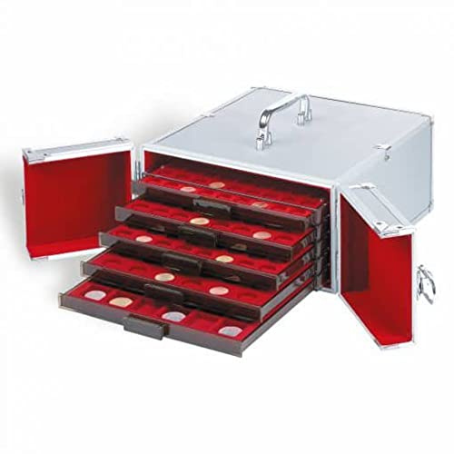 Leuchtturm MBKOFFER5 Münzkoffer f. 5 Münzboxen Aluminium