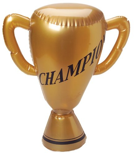 USToy Inflatable Trophy Toy 16 Inches, Gold, 1-Pack