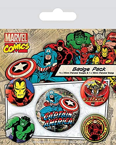 Marvel Comics BP80447 Abzeichen, See Description, Mehrfarbig, 10 x 12.5 cm