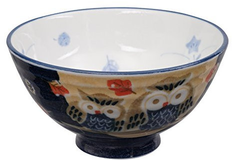 Tokio Design Studio gemischt Schüssel Eule, 11,5 x 6 cm, blau/weiß