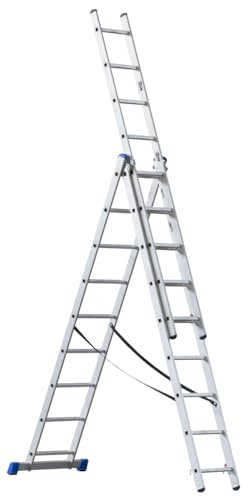 G21 dreiteilige Leiter 5,9m, 3x9 Sprossen