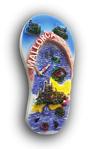 3D Slipper Mallorca Spanien Kühlschrank Kühlschrank Magnet Tourist Souvenirs Handmade Harz Handwerk Magnetische Aufkleber Home Küche Dekoration Reise Geschenk