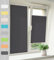 Vkele Plissee ohne Bohren Klemmfix – Faltrollo Jalousie Anthrazit 80x140cm(BxH), Lichtdurchlässig & Blickdicht, Sonnenschutz & Sichtschutz, Easyfix Rollo für Fenster & Tür