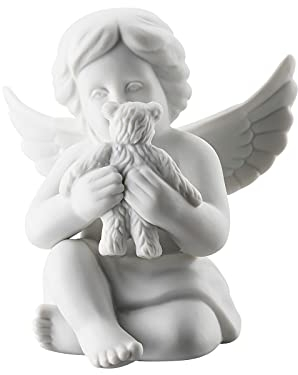 Rosenthal Engel mittel Weiss matt Engel mit Teddybär