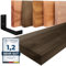 LAMO Manufaktur Wandregal Holz Gerade | Regal Farbe: Schwarz | mit schwarzem Industrial Regalträger | 160 cm