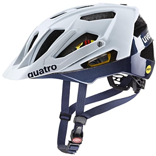 uvex Quatro cc MIPS - sicherer MTB-Helm für Damen und Herren - MIPS-Sysytem - waschbare Innenausstattung - Cloud-deep Space matt - 56-61 cm