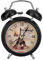 Yctze Vintage-Wecker, Mini-Metall-Digitalwecker Stumm mit Lichtern Funkelnde Glocke f¨¹r Schlafzimmer Sch¨¹ler Wei? Altmodischer Wecker Altmodischer Wecker(Schwarz)
