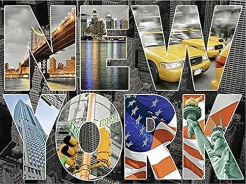 YSCOLOR Diamant Painting Diy New York City Elements 5D Diamant Malerei Kits Für Erwachsene Kinder Full Drill Round 30x40cm