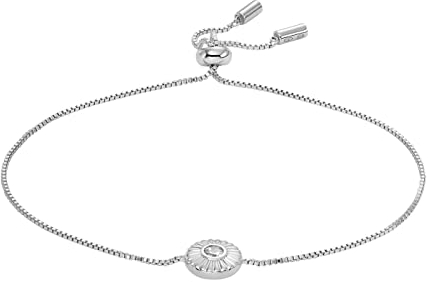 Fossil Armband Für Frauen Sterling Silber, Länge: 216mm, Breite: 8.7mm Silber Sterling Silber Armband, JFS00616040
